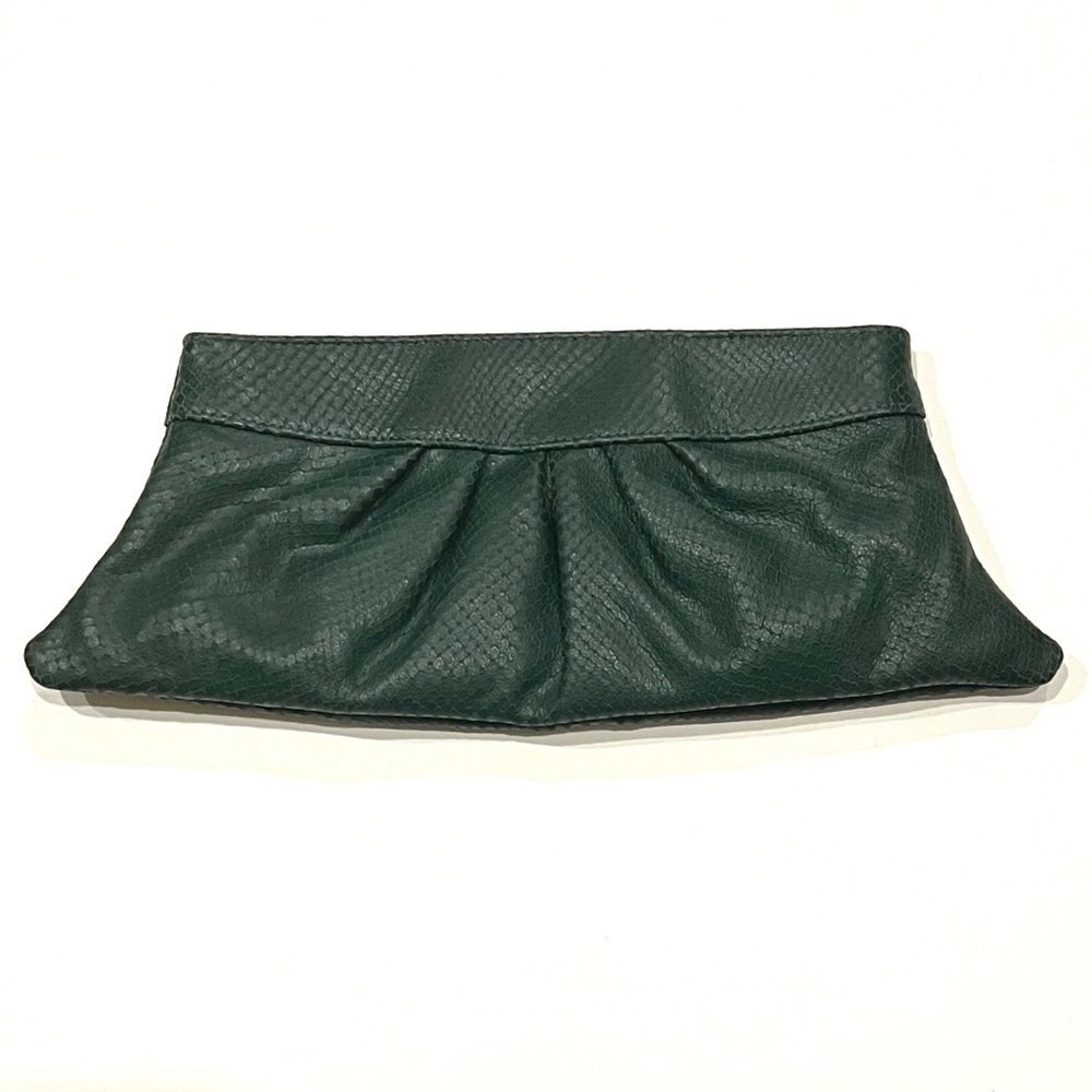 Lauren Merkin Louise Snakeskin Embossed Leather Clutch